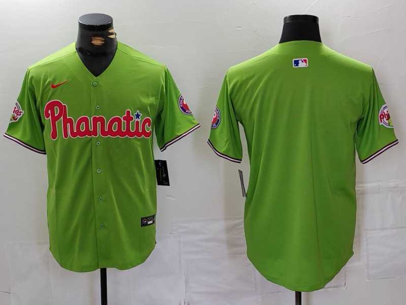 Mens Philadelphia Phillies Blank Green With Patch Stitched Cool Base Nike Jersey->philadelphia phillies->MLB Jersey